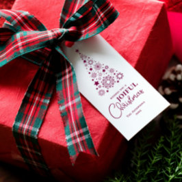 Skriptet Modern Trendig Magenta God jul Presentetikett