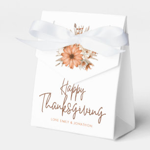 Skriptet Namn Happy thanksgiving i hösten Blommigt Presentaskar