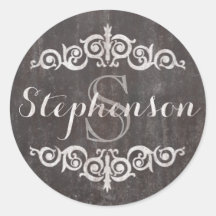 Skriptet Namn Monogram för ritytorna med Rustik Vi