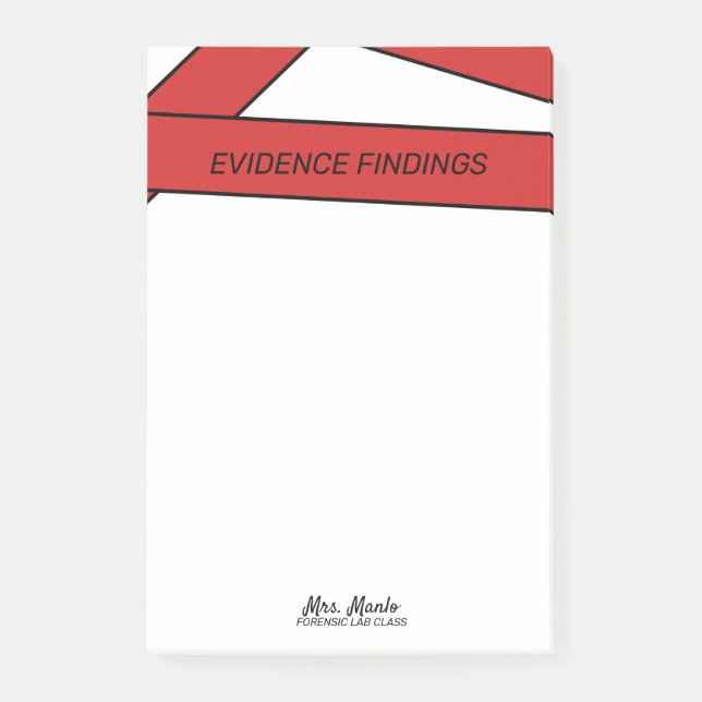 Skriptet Namn Post-it Notes i klass för kriminalte (Framsida)