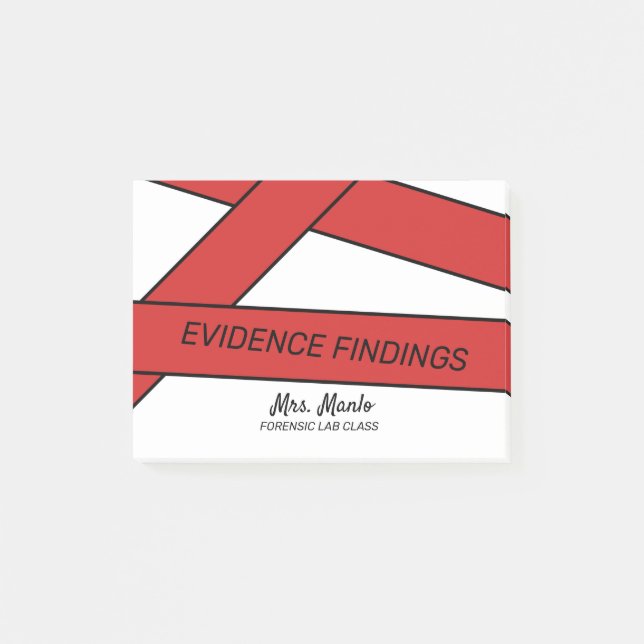 Skriptet Namn Post-it Notes i klass för kriminalte (Framsida)