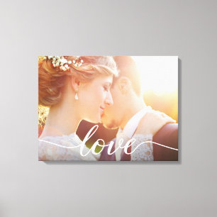 Skriptet Newlyweds Bröllop Anpassningsbar Photo Kä Canvastryck