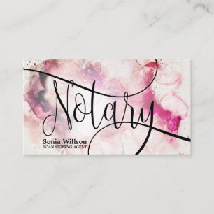 Skriptet Notary Loan Signing Agent Modern abstrakt Visitkort