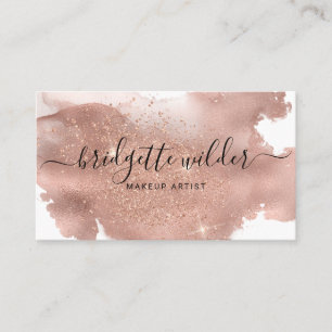 Skriptet ro Glitter Namnteckning Makeup Artist Visitkort