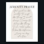 Skriptet Serenity Prayer Minimal Boho Beige Arch Poster<br><div class="desc">Skriptet Serenity Prayer Minimal Boho Beige Arch</div>