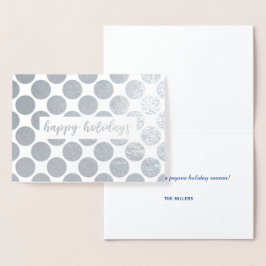 Skriptet silver Polka dots Glad helg Folierat Kort