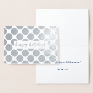 Skriptet silver Polka dots Glad helg Folierat Kort