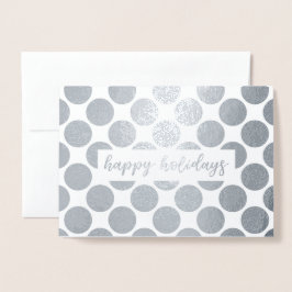 Skriptet silver Polka dots Glad helg Folierat Kort
