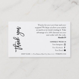 Skriptet Tack för Chicen Juvelry Care Visitkort