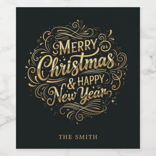 Skriptetikett Vin Vinflaska Etikett (Singel etikett)