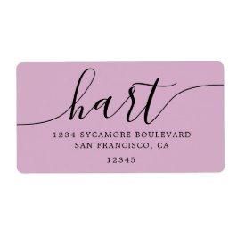 Skriptfamilj för rosa lavendel returadress  fraktsedel