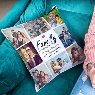 Skriptfamiljen är Allt fotokollage Keepsaké Kudde