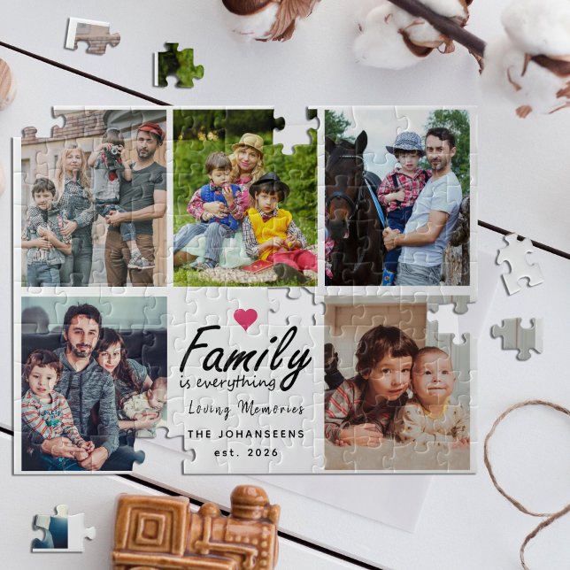 Skriptfamiljen är Allt fotokollage Keepsaké Pussel (Skapare uppladdad)