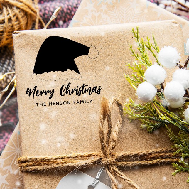 Skriptfamiljen Jultomten Hat God jul Självfärgande Stämpel (Skapare uppladdad)