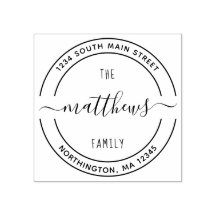 Skriptfamiljens Namn 8 Round Anpassningsbar Retura