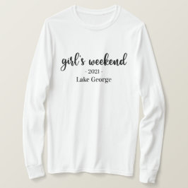 Skriptflickans placering i Helg och År T-Shirt