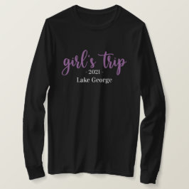 Skriptflickans placering i Resa och År T-Shirt