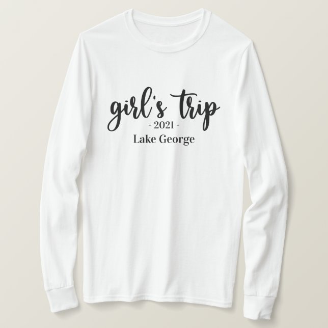 Skriptflickans placering och år i Resa T Shirt (Design framsida)