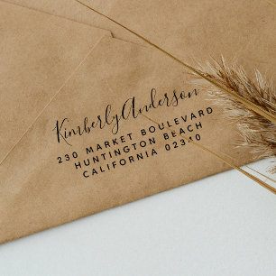 Skriptformat Namn och enkel Returadress Självfärgande Stämpel