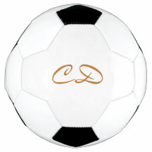 Skriptfotboll i Monogram initialer