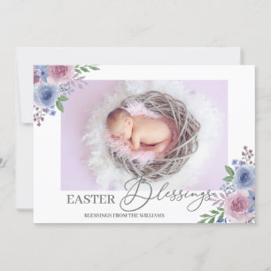 Skriptfoto för Cute Påsk Blessings Julkort