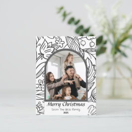 Skriptfoto för elegant Modern Jul helgdagars Helg Vykort