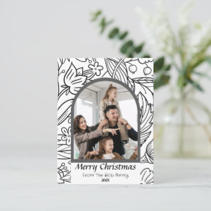 Skriptfoto för elegant Modern Jul helgdagars Helg Vykort