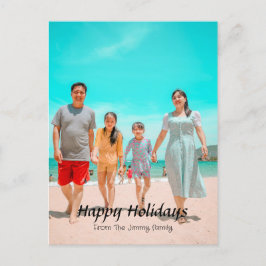 Skriptfoto för elegant Modern Jul helgdagars Helg Vykort