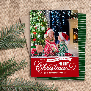 Skriptfoto för mycket God jul Julkort