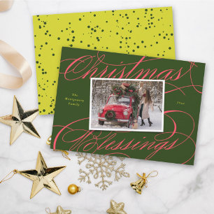 Skriptfoto för Religiösa av elegant - Jul Blessing Julkort