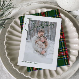 Skriptfoto för trendig Grönt Play God jul Julkort