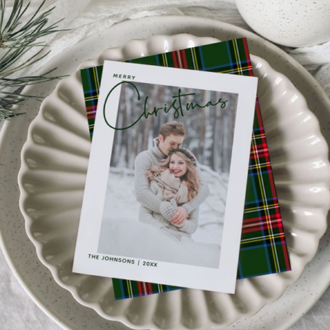 Skriptfoto för trendig Grönt Play God jul Julkort (Skapare uppladdad)