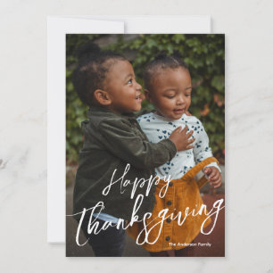 Skriptfoto Happy thanksgiving Julkort