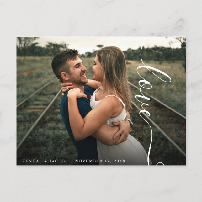 Skriptfoto Kärlek Bröllop Vykort (Framsida)