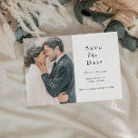 Skriptfoto Spara datum QR-kod Meddelande Vykort<br><div class="desc">Skript två Photo Save the Date - innehåller två av dina favoritfoton med söt delikat skripttypografi. Perfekt för ett minimalistiskt eller rustiskt bröllop. QR-kod på baksidan av Spara datum för webbplatsen bröllop.</div>