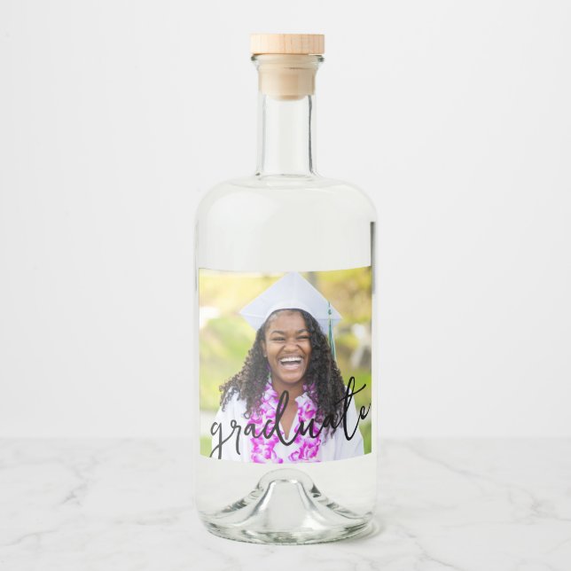 Skriptfoto Studenten Liquor Flaska-etikett Spritflaskor Etikett (Framsida)