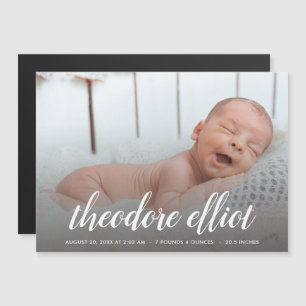 Skriptfotomagnetiskt meddelande om Namn Magnetisk Inbjudningskort