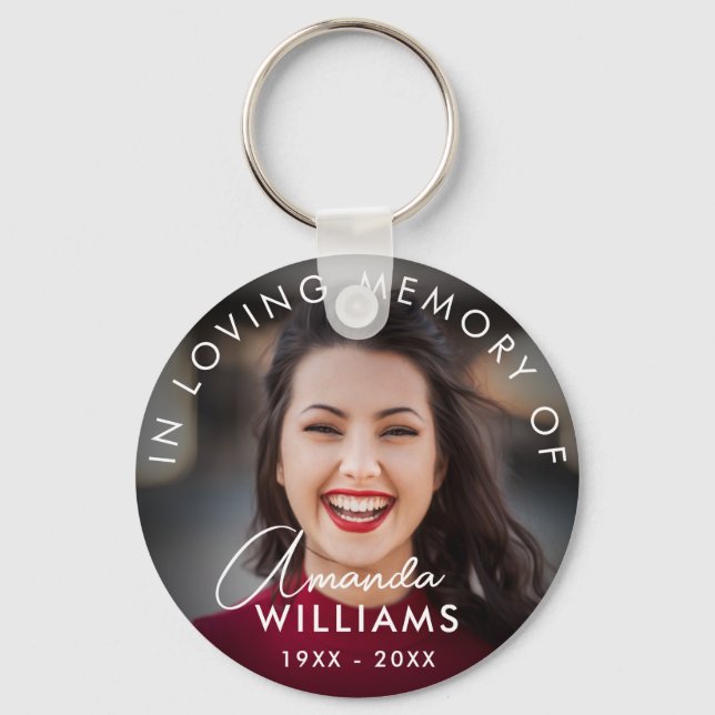 Skriptfotominnesknappar i Loving-minne Nyckelring (Framsida)