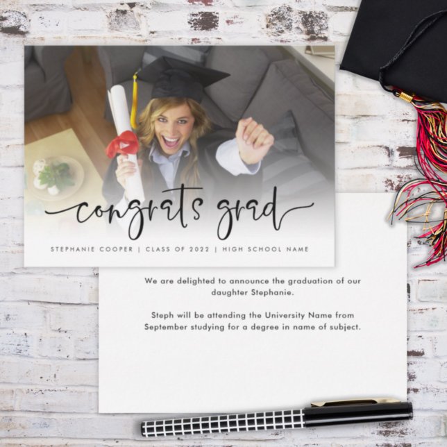 Skriptfotoöverlägg, Gratulerar Grad 2022 Studenten Meddelande (Skapare uppladdad)