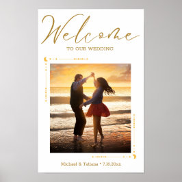Skriptfotot för elegant i guld välkomstfotograf br poster