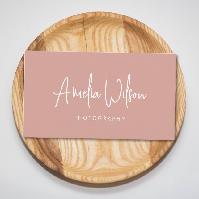 Skripthandskriven Namnteckning Dusty Ro Boho Visitkort (Skapare uppladdad)