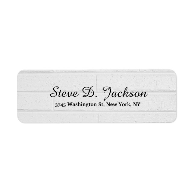Skripthantering för modern Elegant-Grått-vägg Returadress Etikett (Framsidan)