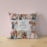 Skripthjärtsöta, moderna, bästa multifotovänner kudde<br><div class="desc">Skriptpens söta,  moderna,  bästa multifoto-vänner,  enkel,  minimal elegant,  hemdekopresentator</div>