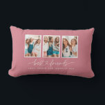 Skripthjärtsöta, moderna, bästa multifotovänner lumbarkudde<br><div class="desc">Triptych-gåva från Skripthjärtsöta moderna multifotobästa</div>