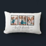 Skripthjärtsöta, moderna, bästa multifotovänner lumbarkudde<br><div class="desc">Triptych-gåva från Skripthjärtsöta moderna multifotobästa</div>