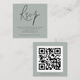 Skripthölje för QR Grönt Sage Bröllop OSA Tilläggskort