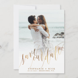 Skriptinbjudan för Guld Elegant Inbjudningar