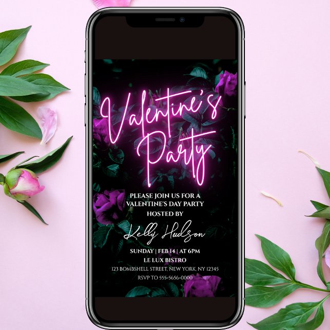 Skriptinbjudan till nybörjarfest på Valentindagen Inbjudningar (Skapare uppladdad)