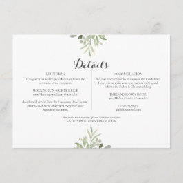 Skriptinformation för Greenery Bröllop Tilläggskort
