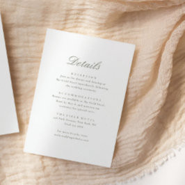 Skriptinformation om minimal kalligrafi för elegan tilläggskort